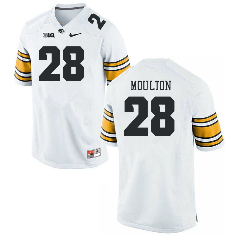 Men #28 Kamari Moulton Iowa Hawkeyes College Football Jerseys Stitched Sale-White - Click Image to Close
